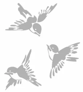 Large Birds ( x3 ) Window Safety Sticker Glass Etch  ,Frosted Window effect  DIY - Picture 1 of 1