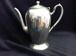 Antique Silver Plated Copper Tea Pot by Academy - Picture 1 of 4