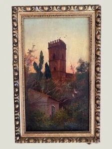 Enrique Marin Higuero (Spanien,1876-1975) Ölgemälde Schloss Loarre gerahmt signiert - Bild 1 von 4