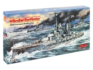 Großer Kurfürst WWI German Battleship 1/350 Scale Plastic Model Kit ICM S.002 - Imagen 1 de 11