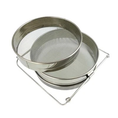 Honigsieb Doppel-Sieb 24cm Tolegano Edelstahl Bienen Honig Filter Bienenzucht - Bild 1 von 4