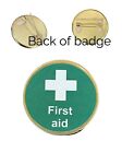 First Aid 27mm Metal Lapel Pin Badge Domed Insert