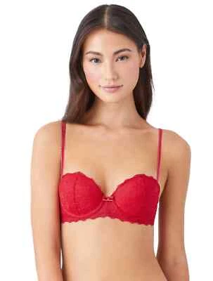 Sujetador contorno de encaje b.tempt'd by Wacoal para mujer, rojo carmesí, 36D Foto 1 de 3