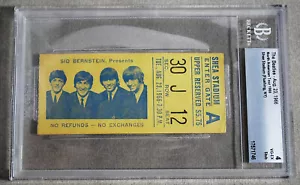 Boleto original de concierto de los Beatles Shea Stadium de agosto de 1966 calificado en muy buen estado-excelente - Imagen 1 de 2