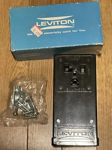 Leviton 30A Surface Mount Power Outlet BLACK 30A-125V Mounting Screws Nema5-30R. - Picture 1 of 7
