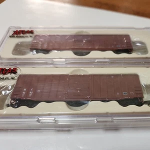 (2) Atlas ACF 50' 6" Sliding Dr Box Car East Erie Commercial EEC #1266 & #1292 - Picture 1 of 8