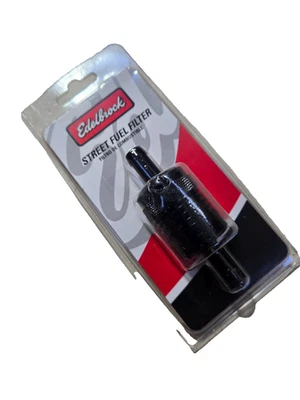 Filtro de combustível Edelbrock 8157 alumínio rua 3" X 3/4" 3/8" entrada/saída NOVO - Imagem 1 de 2