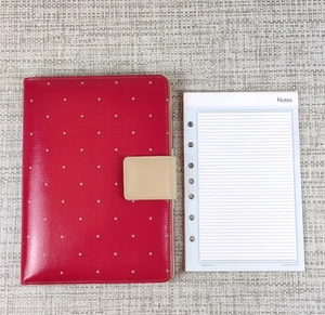Franklin Covey Classic Open Snap Wirebound Planner Binder Red Tan Synthetic - Picture 1 of 13