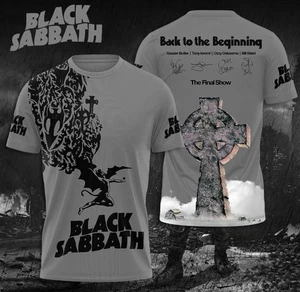Maglietta Black Sabbath Back To The Beginning 2025 Tour stampata in 3D - Foto 1 di 3