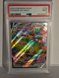 Pokémon Sword & Shield Snorlax VMAX Full Art 142/202 PSA 9 MINT - Bild 1 von 4