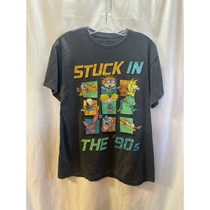 Camiseta gráfica estilo vintage Nickelodeon "Stuck in the 90's" - Imagen 1 de 4