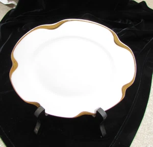 Bread Plate Silver Anniverasry White Gold Edge Haviland & Co. France Schleiger - Picture 1 of 6