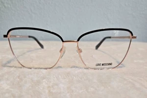Love Moschino MOL594/SAM Brille Brillengestell 02M2 Schwarz und Gold 56-15-140 - Bild 1 von 3