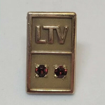 Vintage LTV Ling-Temco-Vought 1/10 10KT Gold - 10 Year Service Pin - Image 1 of 3