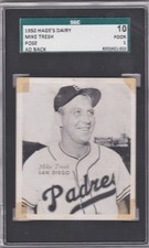 1950 Hage's Dairy San Diego Mike Tresh  10 yr MLer Father of Tom  SGC 10