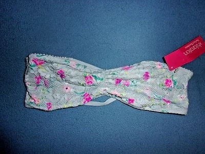 Talla S Xhilaration Ligeramente Forrado Perfecto Bandeau Parfait Gris Luna Floral Foto 1 de 2