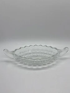 Vintage Fostoria Oval Relish Serving Dish Cut Clear Glass Boat 8 1/2" - Picture 1 of 3