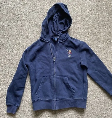 Ralph Lauren Polo Niños Niños Azul Marino Oso Cremallera Sudadera con Capucha 7 Años  Foto 1 de 3
