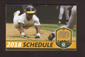 Oakland Athletics--Rickey Henderson--Programma tascabile 2018--Cache Creek Casino - Foto 1 di 2