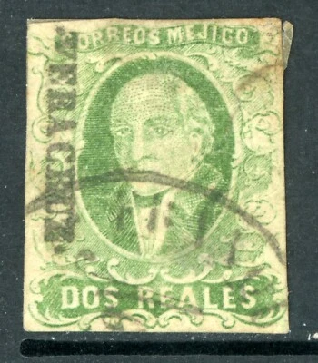Мексика 1856 Идальго Dos Real Scott #3 VFU J772 - Изображение 1 из 4