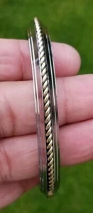 Brazalete Sikh Kara acero inoxidable latón trenzado cuerda de alambre borde kada singh kaur v5 - Imagen 1 de 10
