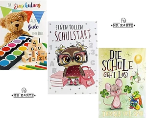 KE Einschulung Karte Schulanfang Einschulungskarte Spruch Geschenk Schulstart - Bild 1 von 10