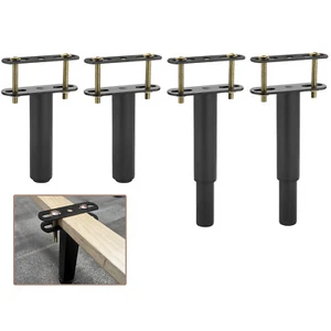 8 Set 12.8 Inch Total Height Adjustable Metal Bed Frame Center Support Legs - Picture 1 of 7