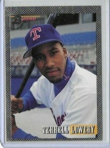 1993 Bowman Foil #373 Terrell Lowery Texas Rangers Top Prospect
