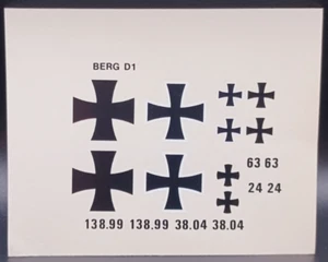 Unknown | No. ? | 1:72 BERG D1 Decals - Picture 1 of 1