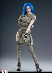 1/6 Armed Girl Series Green Camo Clothing Sets for 12" PH Figure Body Model Toy - Picture 1 of 5