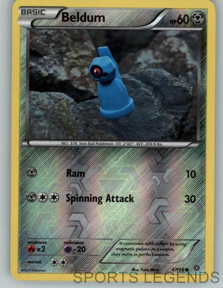 2015 pokemon Ancient Origins reverse holo Beldum 47/98 - Image 1 of 1
