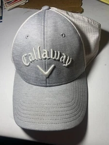 Callaway Hat Flex Fit L/XL White Gray Pre-Owned HT2213 - Picture 1 of 2