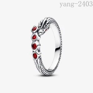 Anillo Brillante Plata Esterlina Juego de Tronos Dragón Talla 5 6 7 8 9 10 Nuevo Regalo - Imagen 1 de 6