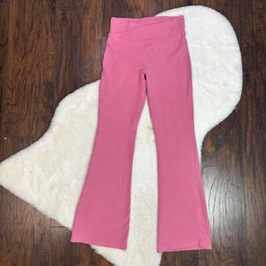 Old Navy Girls Flare Leggings XL Pink High-Rise Crossover Waist Stretch Cotton - Picture 1 of 10