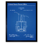 Schrankel Water Pump 1877 Patent Plan Wall Art Print Framed 12x16