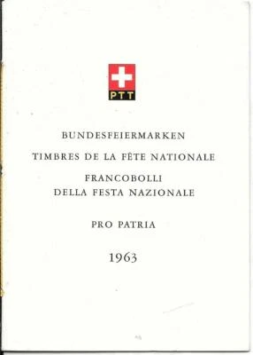 SWITZERLAND; 1963 FIRST DAY BOOKLET, No. B324-328 - Image 1 of 4