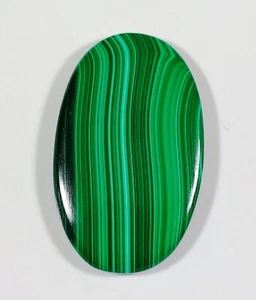 87 Ct  5X25X42 mm NATURAL GREEN MALACHITE OVAL CABOCHON JEWELRY GEMSTONES JB-05 - Picture 1 of 4