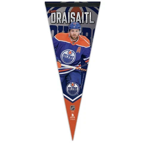LEON DRAISAITL #29 EDMONTON OILERS ROLL UP PREMIUM PENNANT 12"x30" NEW WINCRAFT Cover