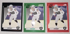 Lotto 3 Card - 2024 Panini Zenith Maxx Crosby #51 ~ Raiders ~ Rosso/Verde/Nero - Foto 1 di 2
