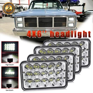 4PCS 4x6'' LED Headlights Hi/Lo Fit GMC C1500 Sierra Classic G2500 G3500 Van - Picture 1 of 13