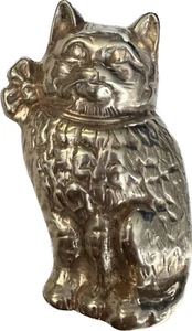 Brass Door Knocker Kitty Cat W/ Bow 6.25" Circa 1920’s, Antique National Foundry - Picture 1 of 8