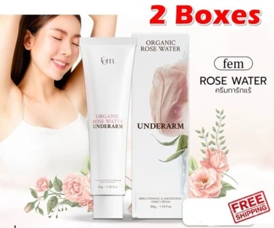 2 codos crema axilas axilas agua rosas orgánica FEM 50 g Foto 1 de 4