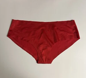 Vintage neu aus altem Lagerbestand Victoria’s Secret dickes glattes No-Show-Hiphuggers seltenes rotes kleines Höschen - Bild 1 von 4