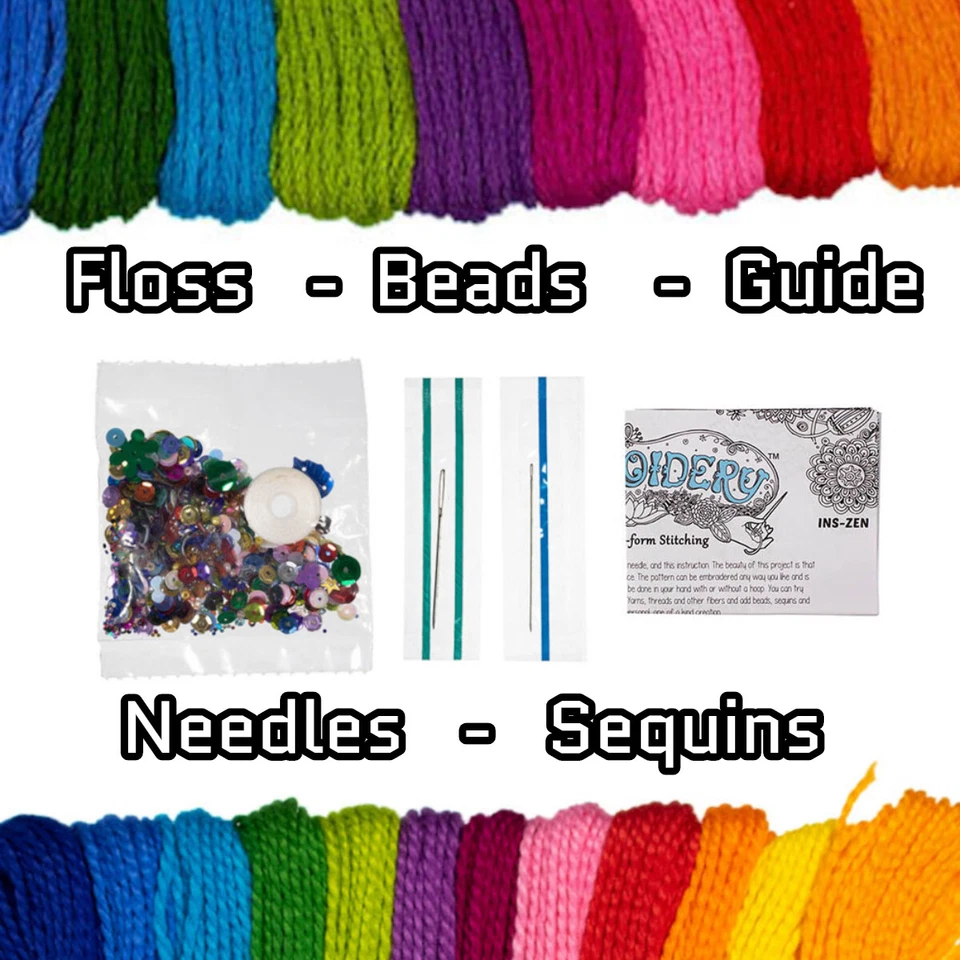 Craft County Embroidery Floss Packs - 2 Pack Options - 12 Skeins Colored Threads - Image 1 of 1
