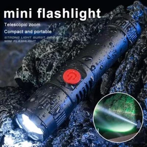 Mini LED Taschenlampe taktisches Licht superhelle Taschenlampe USB wiederaufladbare Lampe - Bild 1 von 16