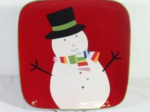 Sleddin Hill Holiday 07 Snowman Serving Winter Christmas Platter - Picture 1 of 5