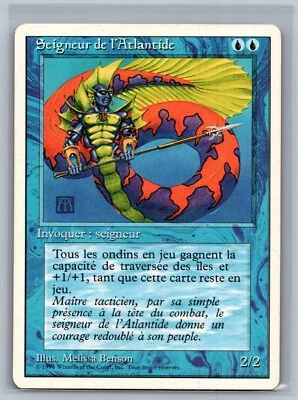 Magic MTG FRENCH Revised Edition (Foreign White Border) Lord of Atlantis TCG CCG - Image 1 of 2