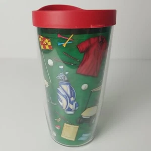 Bicchiere TERVIS Golf Golf Isolato 16 oz Doppia Parete con Coperchio USA Tees Clubs - Foto 1 di 7