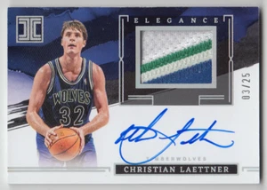2022-23 Panini Impeccable Christian Laettner Elegance 4 Color Patch Auto 03/25 - Picture 1 of 2