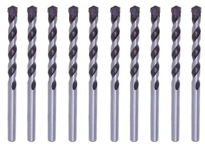 10Pcs 1/2" Masonry Drill Bit Carbide tip Black/White for Concrete Masonry Drill - Picture 1 of 8